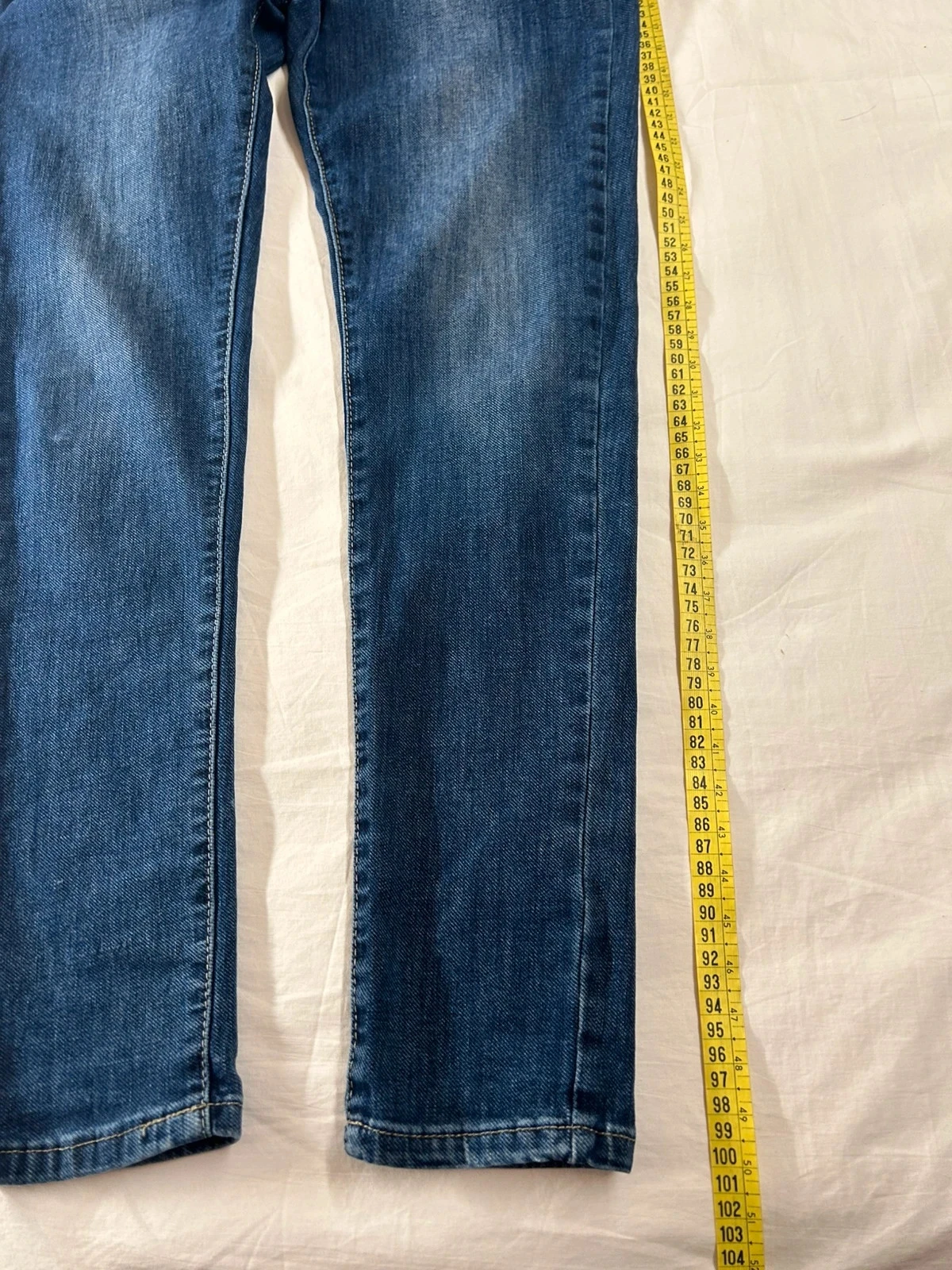Jean vintage bleu marine taille haute – photo 4